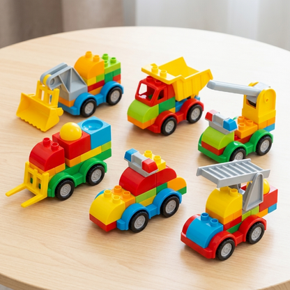 Fahrzeugset - bunte Bauspielzeug Autos