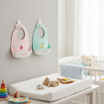 2er Set Baby-Lätzchen (Ananas Erdbeere)