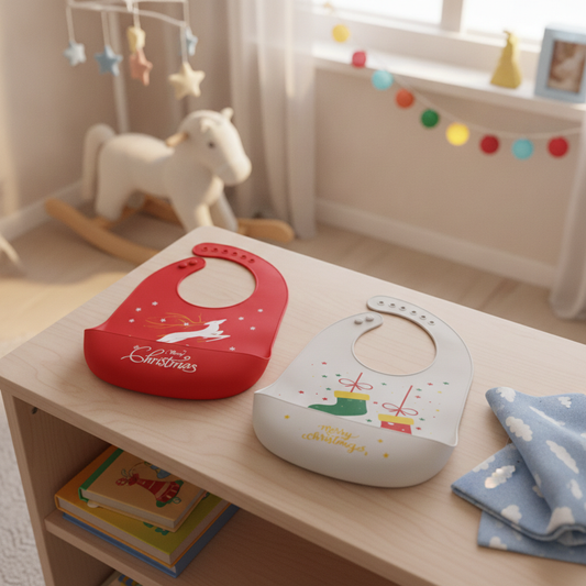 2er Set Baby-Lätzchen (Merry Christmas)