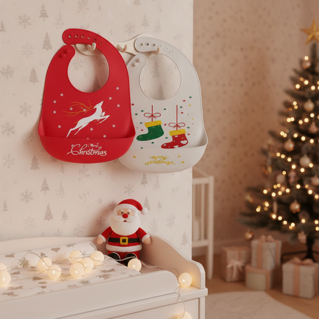 2er Set Baby-Lätzchen (Merry Christmas)