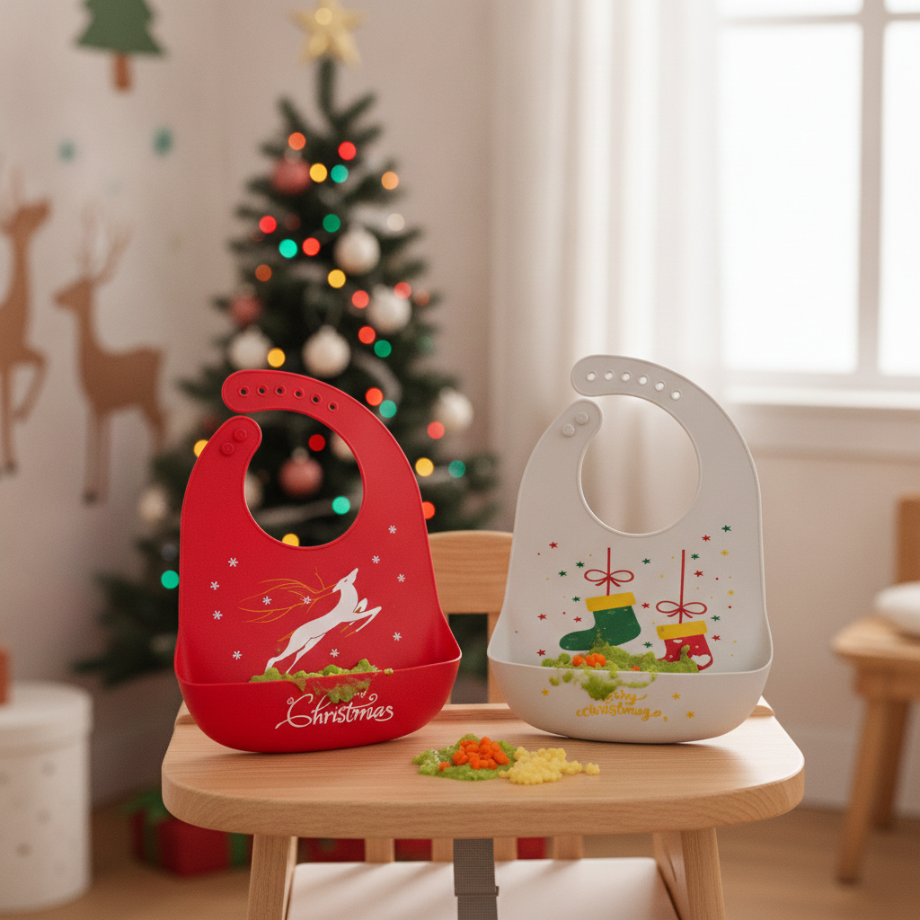 2er Set Baby-Lätzchen (Merry Christmas)