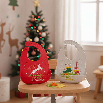 2er Set Baby-Lätzchen (Merry Christmas)