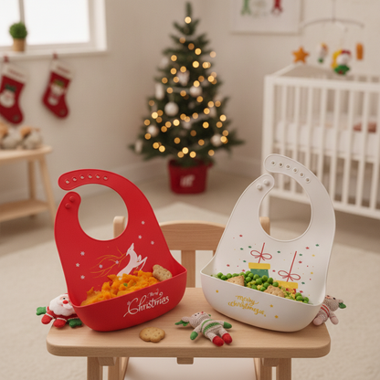 2er Set Baby-Lätzchen (Merry Christmas)