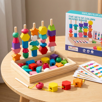 Montessori Geometrische Sortierspiel - Holz Steckspiel