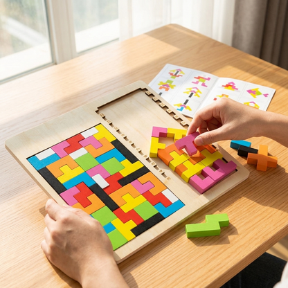 Holzpuzzle | Logikspiel Tetris