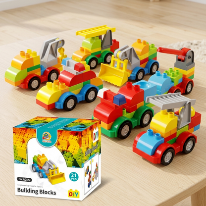 Fahrzeugset - bunte Bauspielzeug Autos