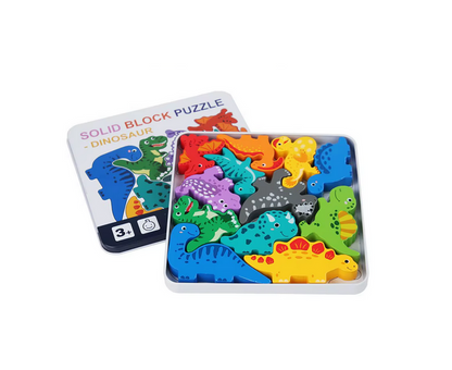 Holzpuzzle je 12 Teile - Lernspielzeug