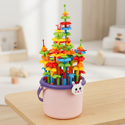 Bausteine Blumen - Spielzeugset - 156 Stück