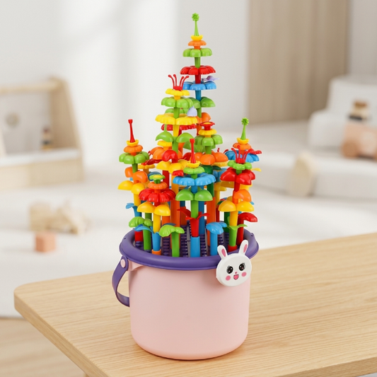 Bausteine Blumen - Spielzeugset - 156 Stück