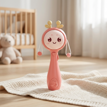 Niedliche Baby Rassel - mit Wink-Gesicht