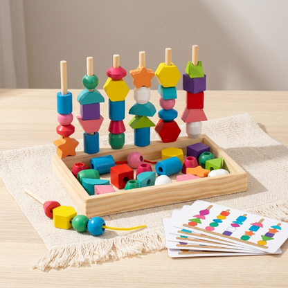Montessori Geometrische Sortierspiel - Holz Steckspiel