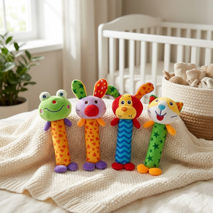 Baby Greifling Rassel - verschiedene Plüschtiere