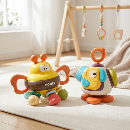2er Set Babyspielzeug - Beißring - Greifling