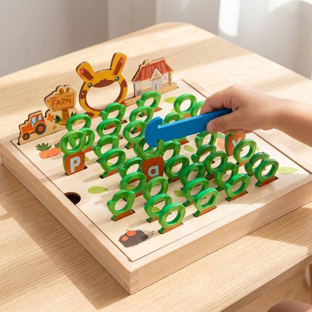 Kinder Holz-Erntespiel - Bauernhof