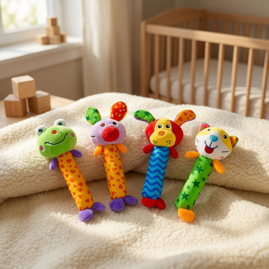 Baby Greifling Rassel - verschiedene Plüschtiere