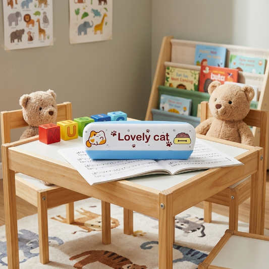 Kinder Mundharmonika mit Katzen-Design
