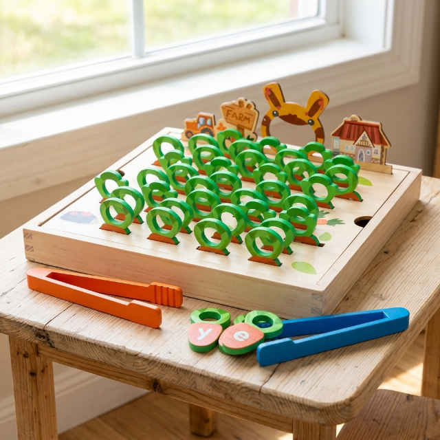 Kinder Holz-Erntespiel - Bauernhof