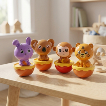 4er Set - Wackel-Affe Koala Tiger Hase