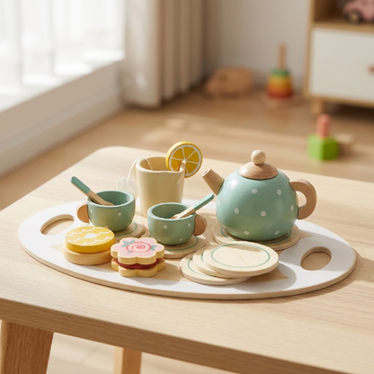 Kinder Tee-Service aus Holz - 15-teilig