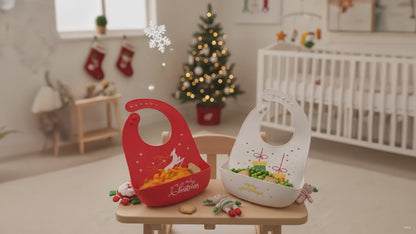 2er Set Baby-Lätzchen (Merry Christmas)