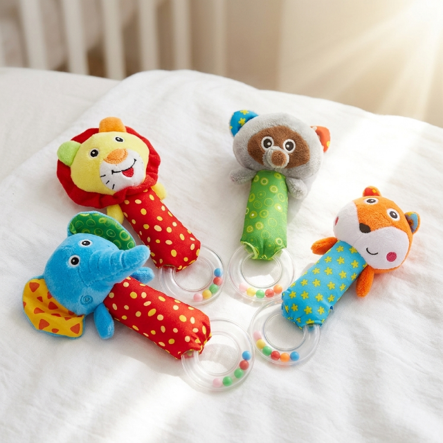 Baby Rassel - verschiedene Tier-Greiflinge