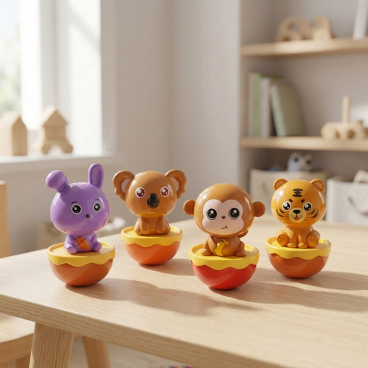 4er Set - Wackel-Affe Koala Tiger Hase