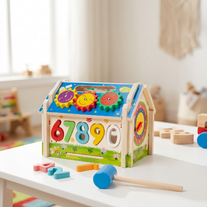 Holzspielzeug - Kinder Lernspielzeug - Haus aus Holz