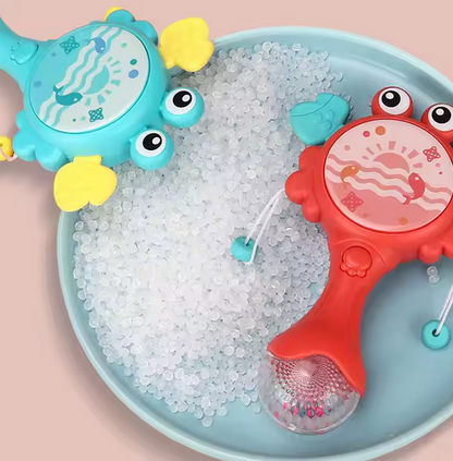 Baby Rassel Krabbe - Lernspielzeug mit Glitzergriff