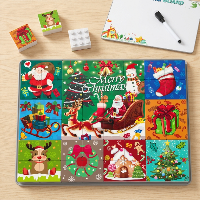 Weihnachtspuzzle Baustein | Kinderspielzeug