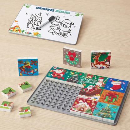Weihnachtspuzzle Baustein | Kinderspielzeug