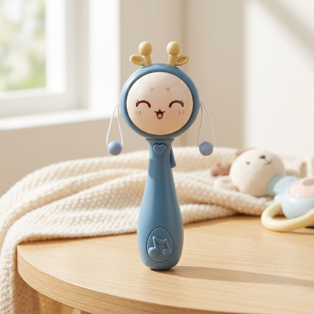 Niedliche Baby Rassel - mit Wink-Gesicht