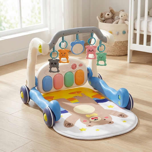 Baby Aktivitätscenter 5-in-1 - Lauflernhilfe mit Spielmatte